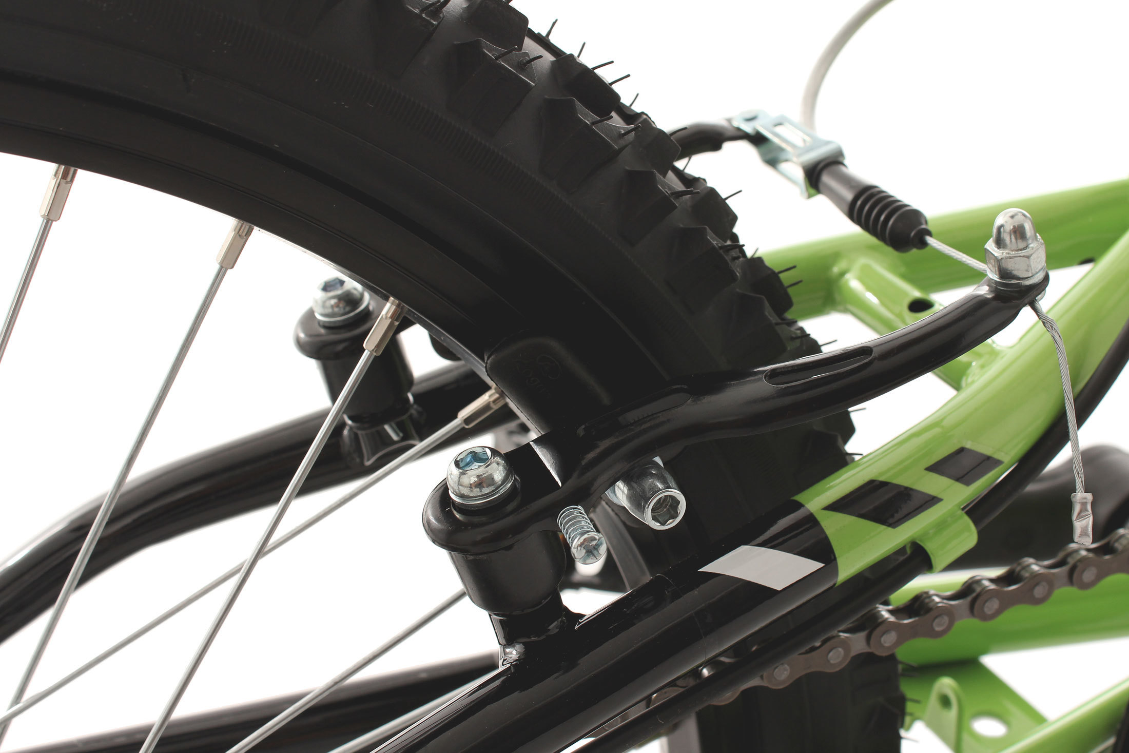 Kinderfahrrad Fahrrad Mountainbike Fully 20'' Zodiac weiß-grün RH 31 cm 